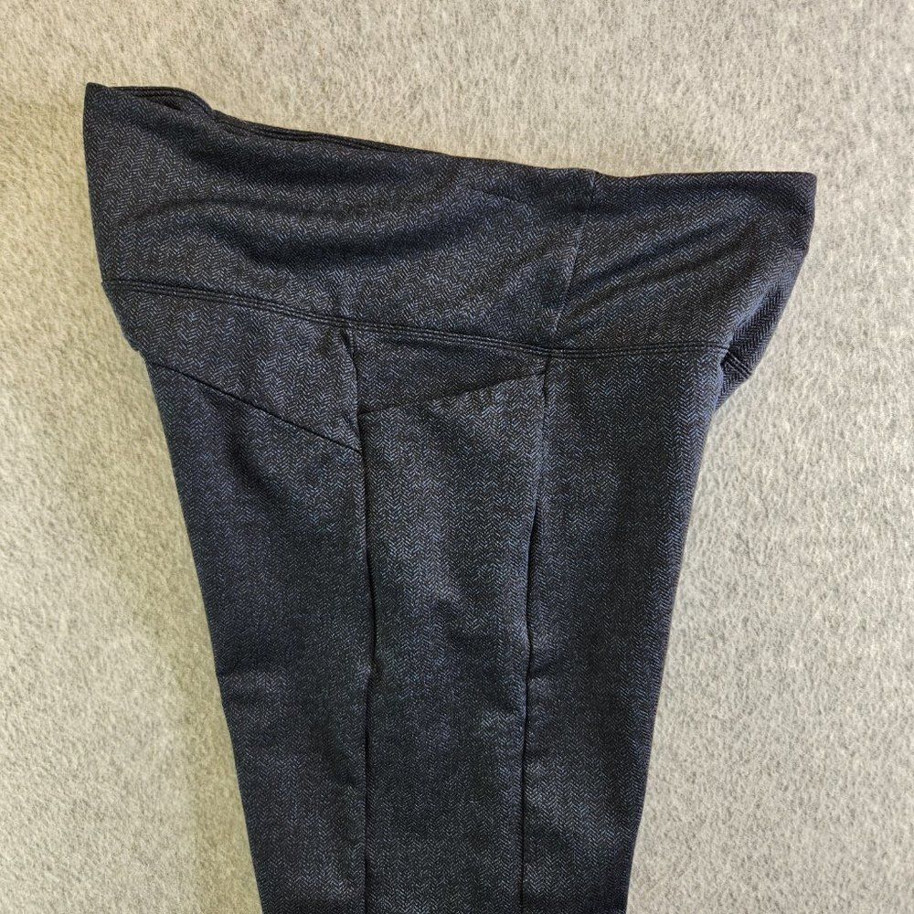 Athleta Mercer Herringbone Tight Womens Medium Blue Pockets Slit Ankle Pants - Picture 4 of 16